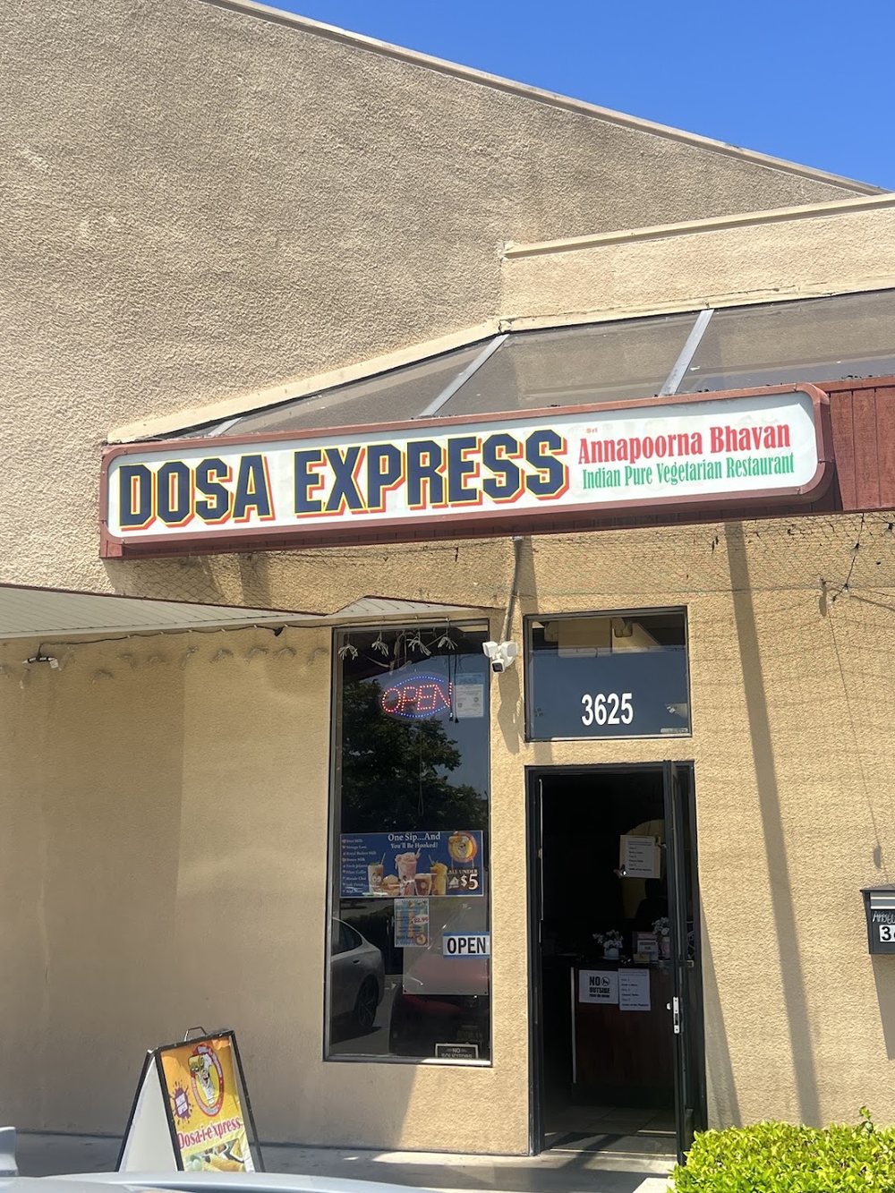 Dosa Express storefront at 3625 Thornton Ave, Fremont